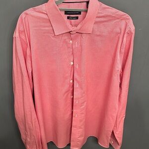 Tommy Hilfiger Men's Casual Red Button Down Shirt